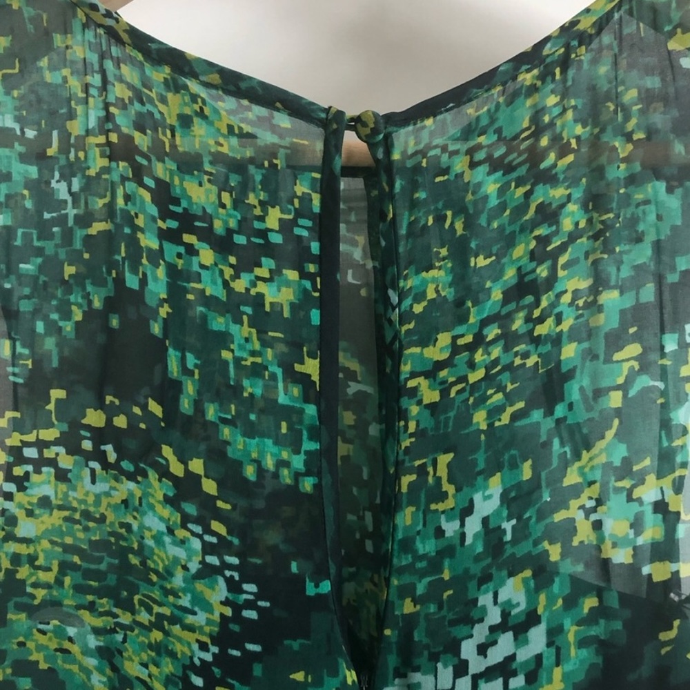 Dress up in Shoshanna green print cocktail dress - Picture 4 of 9